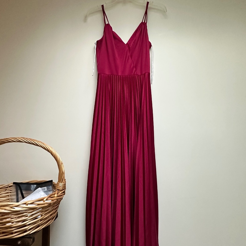 Vintage Burgundy Spaghetti Strap Dress
